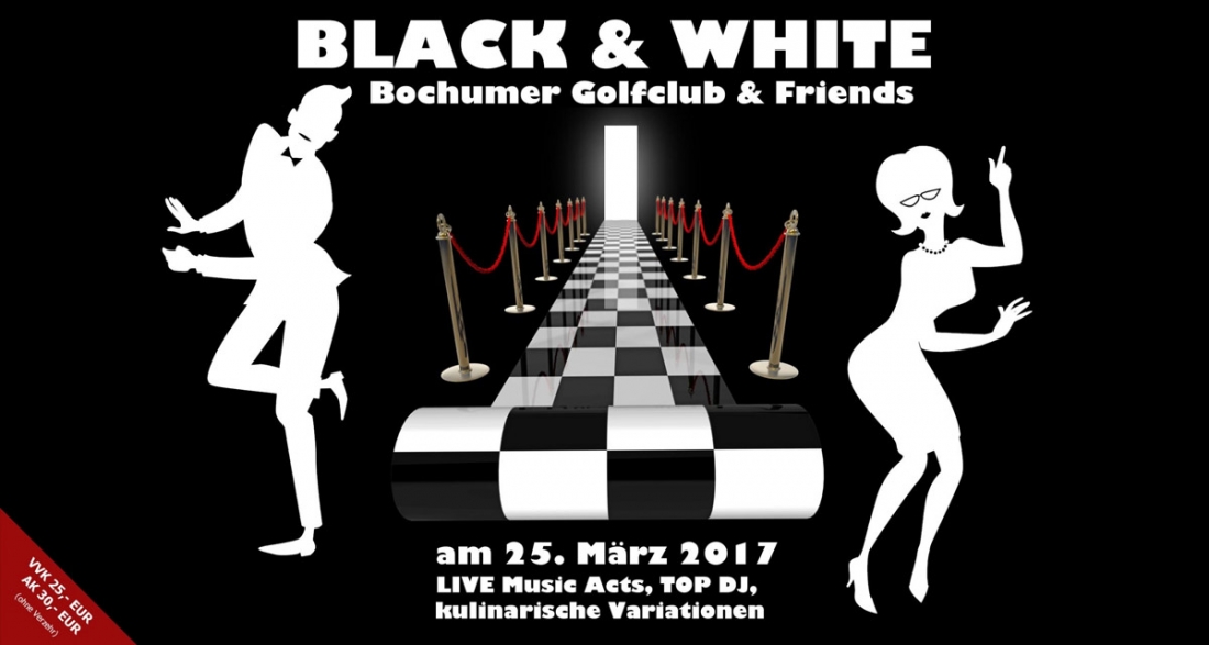 Black &amp; white Party am 25. März