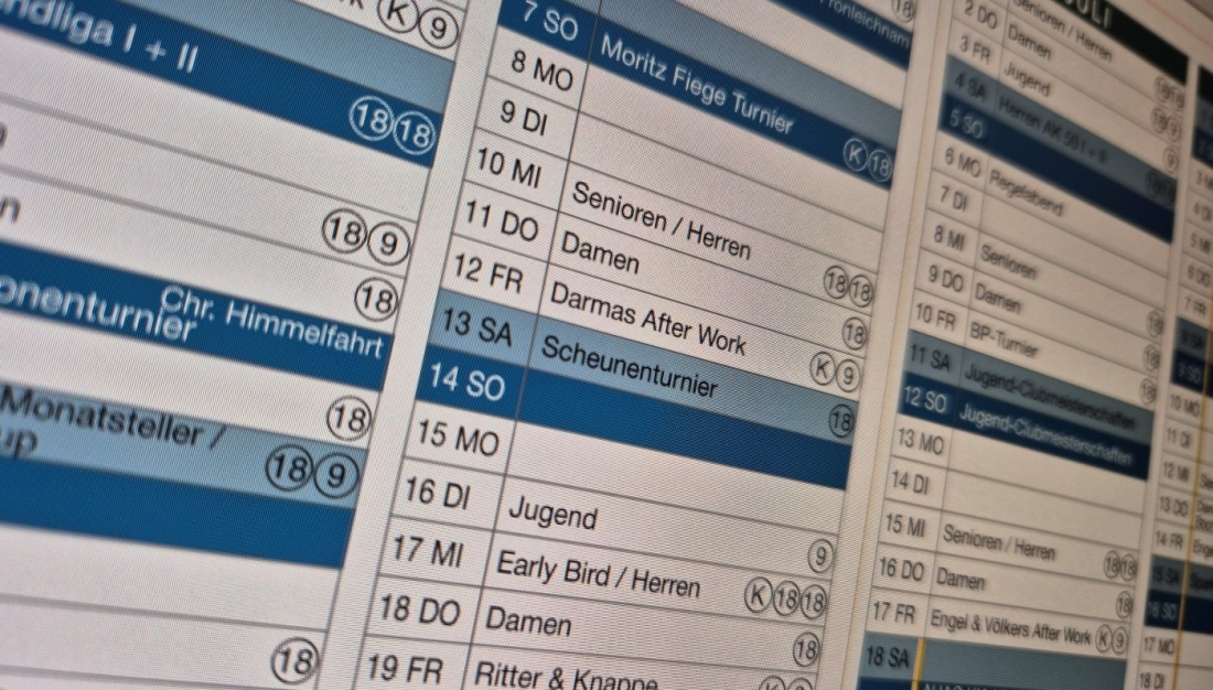 Vorläufiger Wettspielkalender 2026